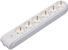 Колодка удлинителя с заземлением и выключателем Makel N 6-м 16А 3500Вт белый картинка 